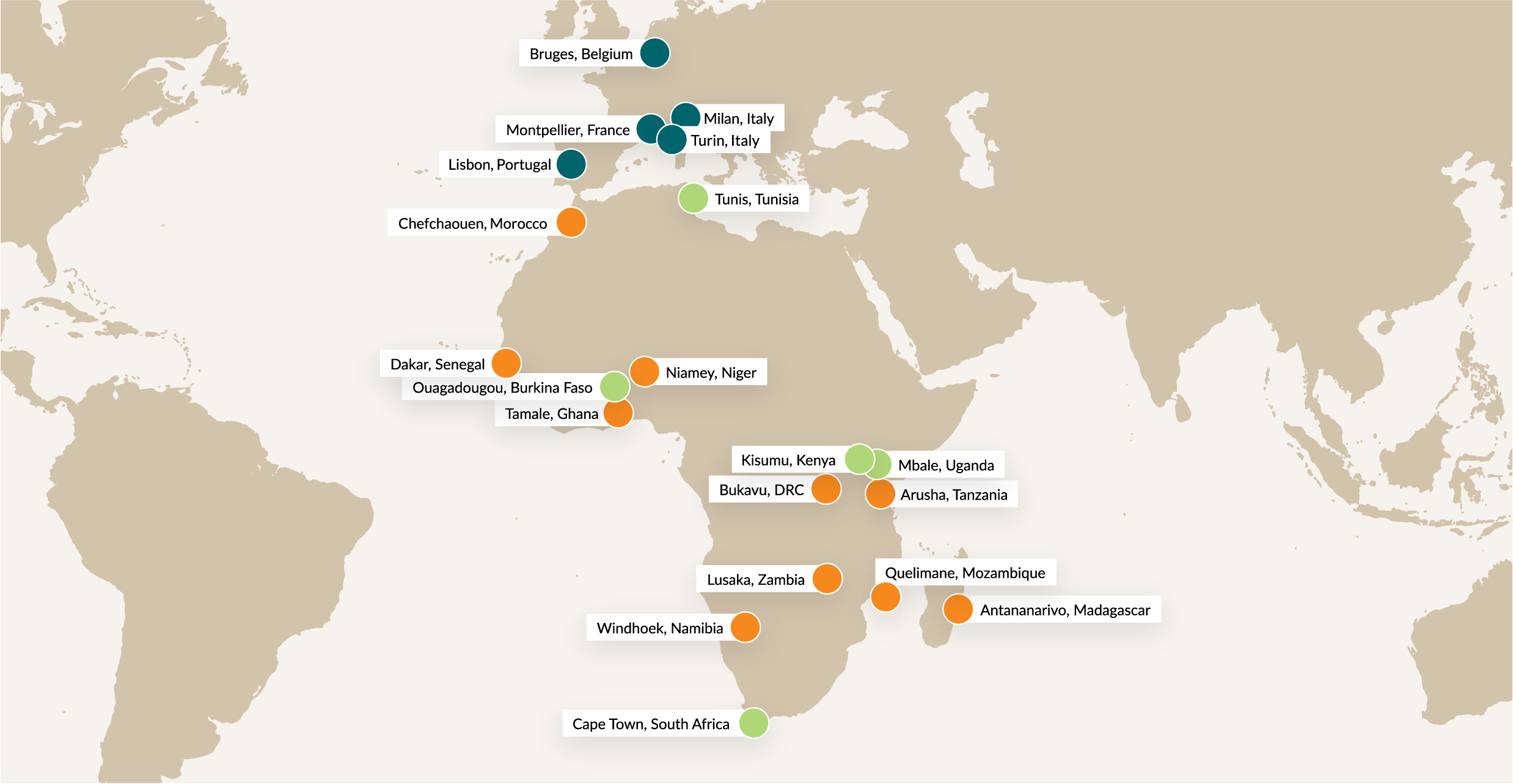 World Map with Partners